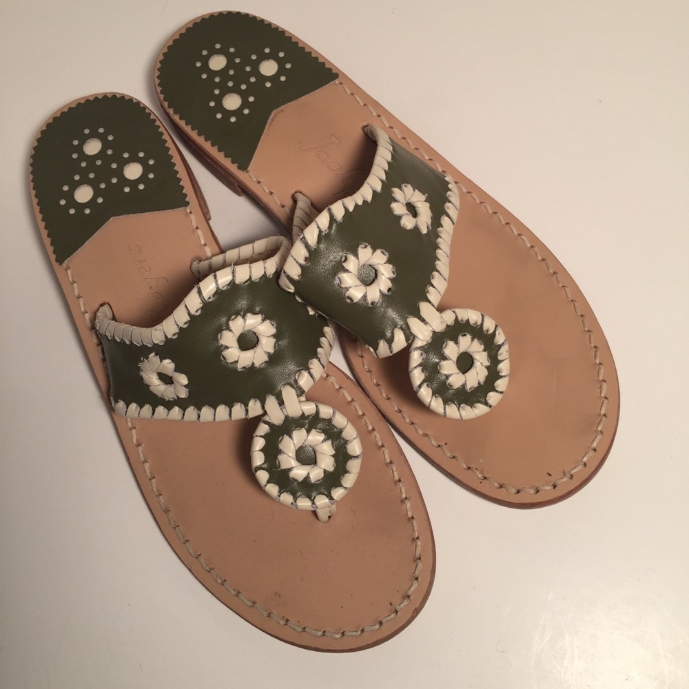 JACK ROGERS GREEN FLIP FLOP